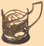 Подстаканник эксклюзивный Девушка с пером (литьё)