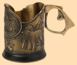 Подстаканник эксклюзивный Охота на куропаток (литьё)