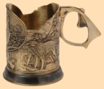 Подстаканник эксклюзивный Охота на глухаря (литьё)