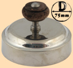 Тушилка, колпачок для самоварной трубы 75 мм (никелированная латунь, покрытие не боится воды, модель №2)