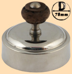 Тушилка, колпачок для самоварной трубы 78 мм (никелированная латунь, покрытие не боится воды, модель №2)