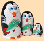 Матрёшка Пингвин (3 места)