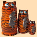 Матрёшка Рыжик с мышкой (3 места)