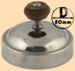 Тушилка, колпачок для самоварной трубы 80 мм (никелированная латунь, покрытие не боится воды, модель №2)