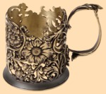 Подстаканник эксклюзивный Цветочный луг (литьё)